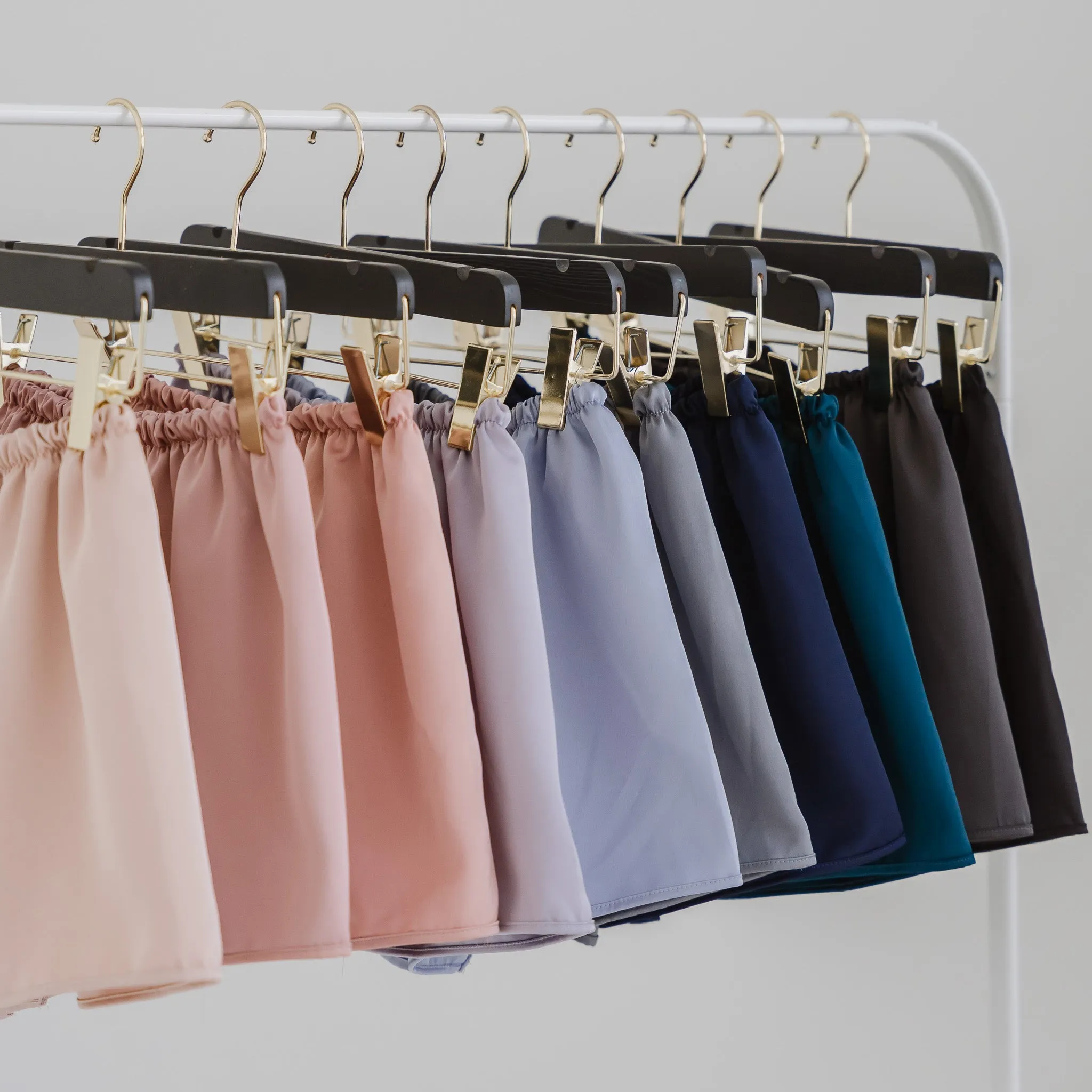 Luxurious Cooling Crease-less Satin Shorts in Snow Frost