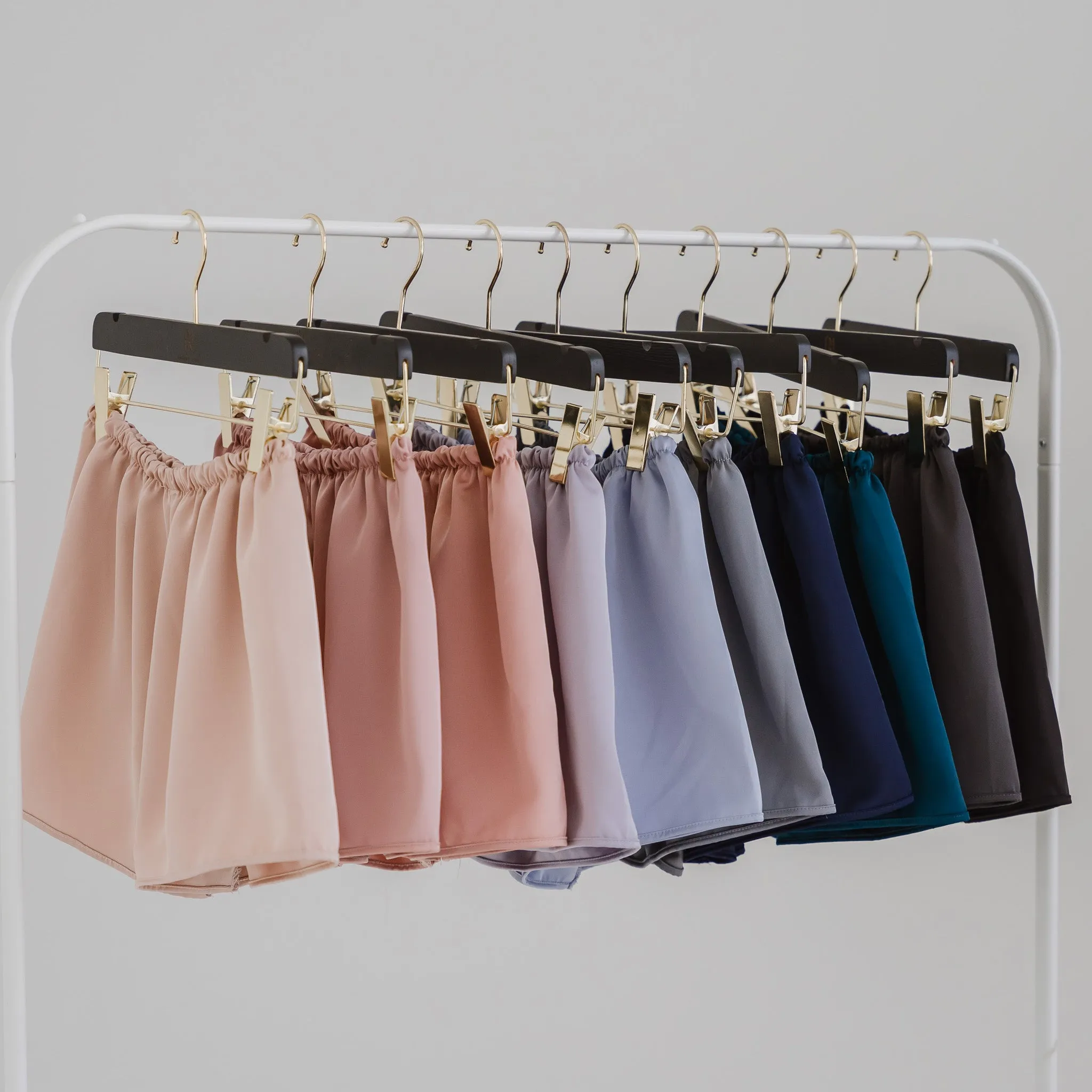 Luxurious Cooling Crease-less Satin Shorts in Snow Frost