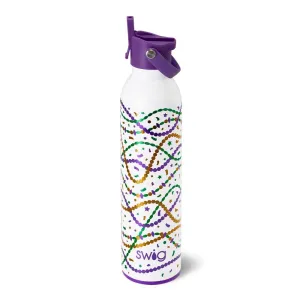Mardi Gras Swig Flip   Sip Bottle 26oz