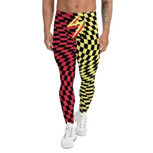 Mens Leggings, Retro Leopard Skin