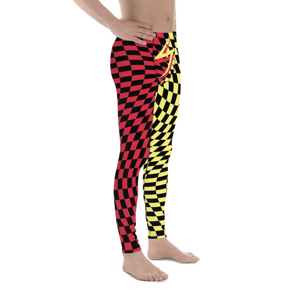 Mens Leggings, Retro Leopard Skin