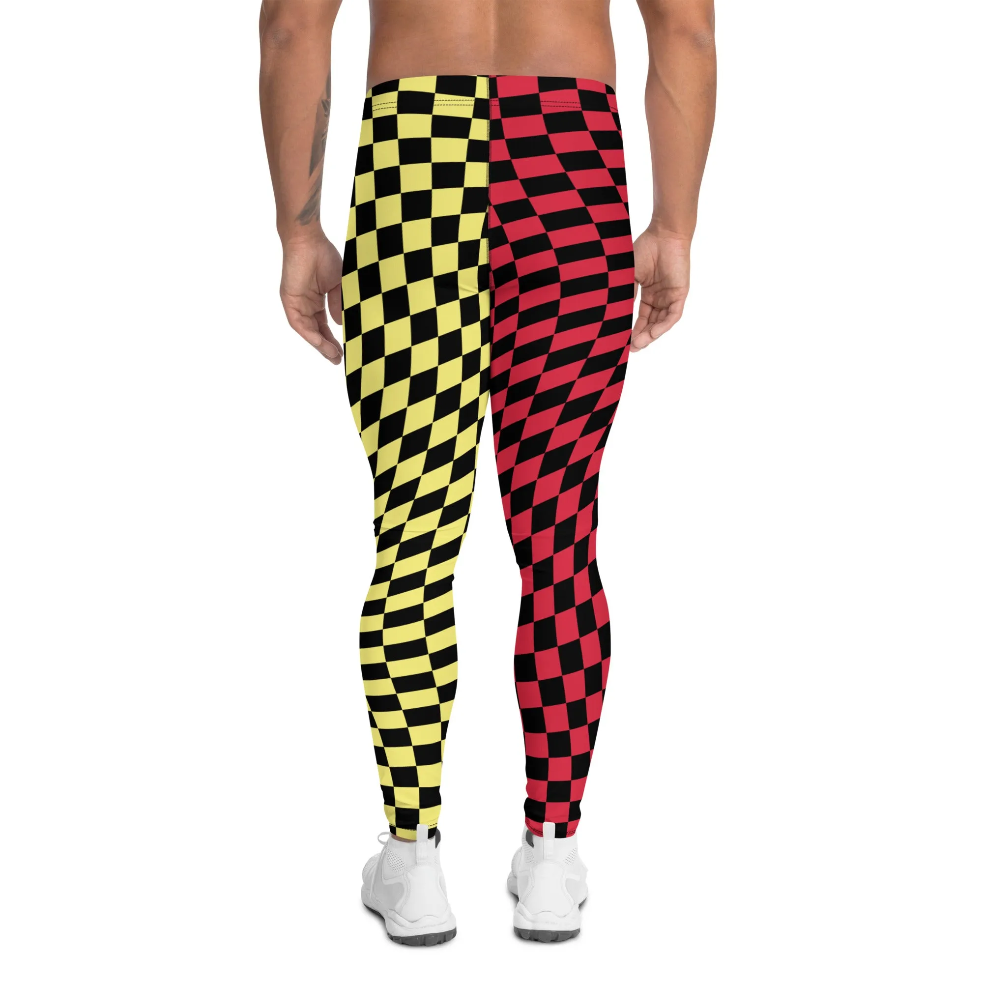 Mens Leggings, Retro Leopard Skin