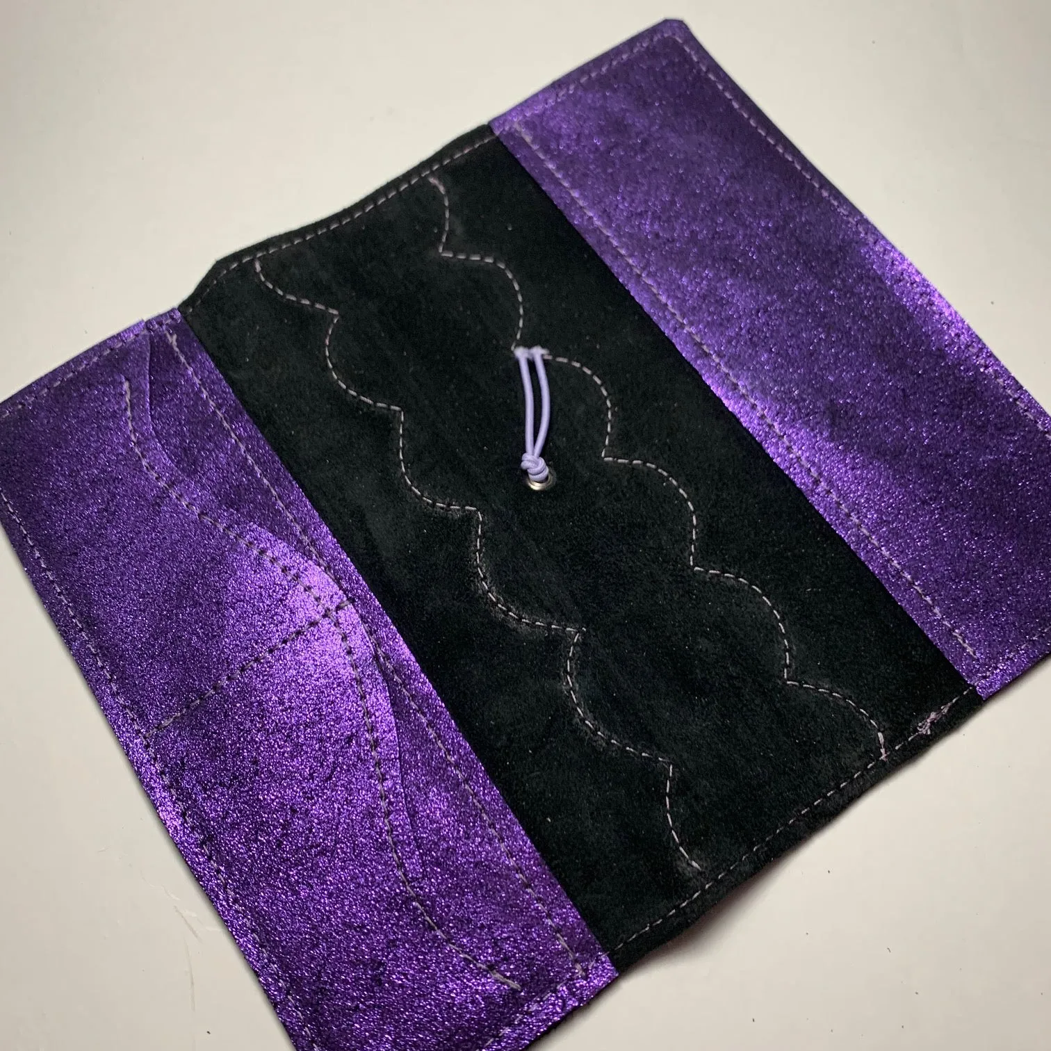 Metallic Purple Leather