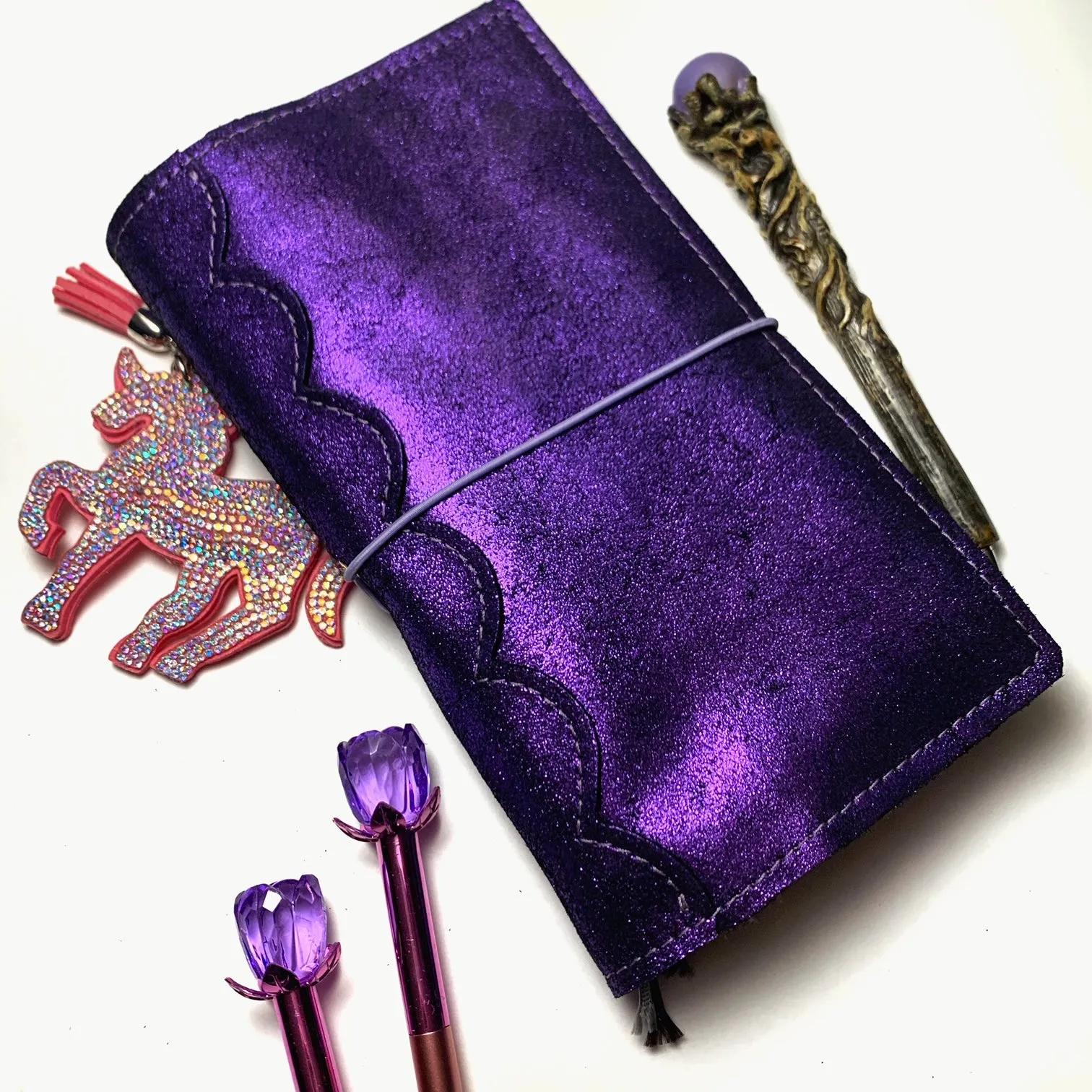 Metallic Purple Leather
