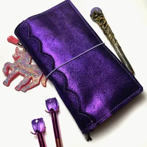 Metallic Purple Leather