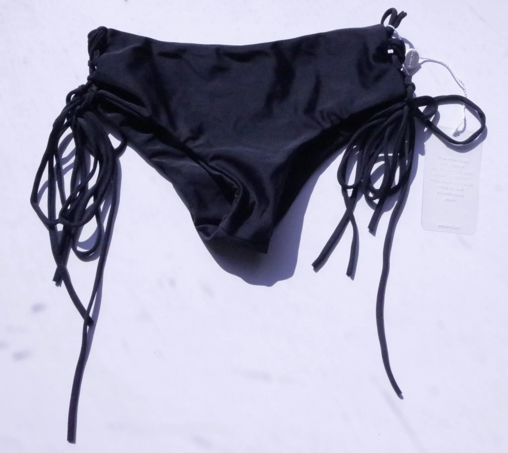 *Mikoh Womens Black Vaniuatu Side Lace Up Bottoms Size XS