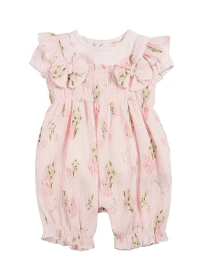 Mintini Baby Pink Floral Romper set
