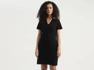 Monotone Slim Fit Polo Shirt Dress
