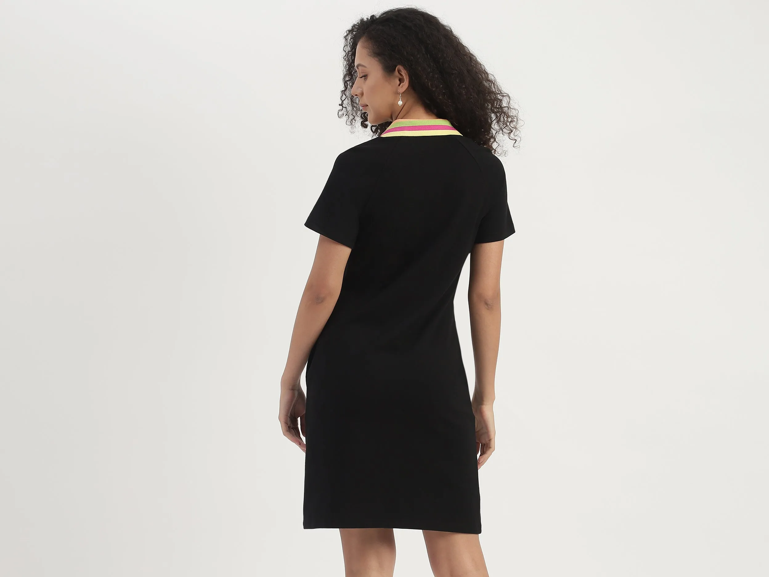 Monotone Slim Fit Polo Shirt Dress