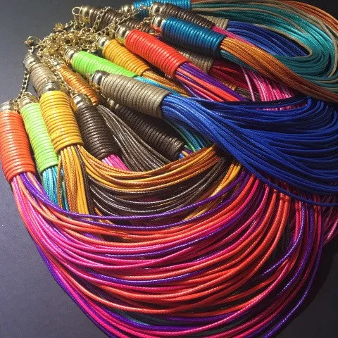 Multi-Colored String Necklace