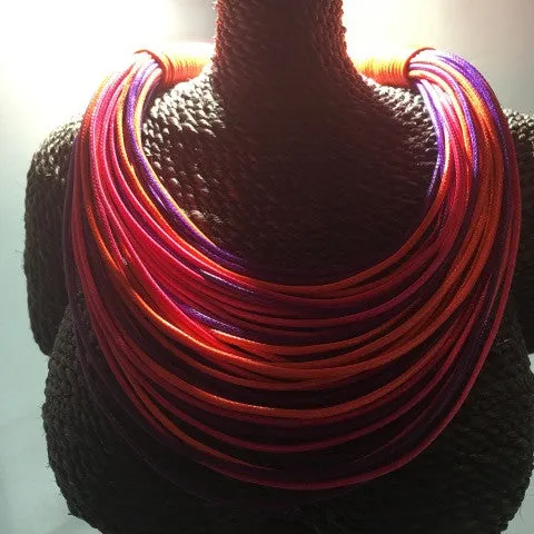 Multi-Colored String Necklace