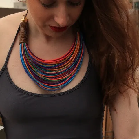 Multi-Colored String Necklace