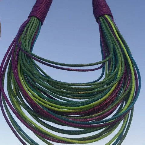 Multi-Colored String Necklace