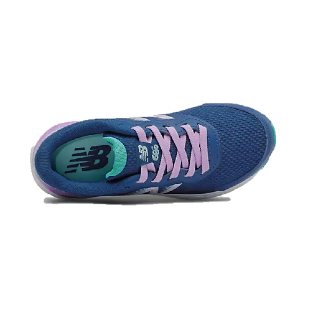 NEW BALANCE YP680CW6 680 v6 JR'S (Wide) Captain Blue Leather & Mesh Running Shoes