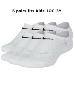 Nike unisex-child Everyday Cushioned No-show Socks (5 Pairs)