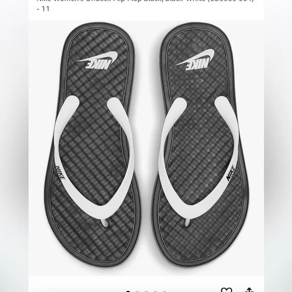 Nike Women's Ondeck Flip Flop Black/Black-White Size 11