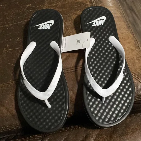 Nike Women's Ondeck Flip Flop Black/Black-White Size 11