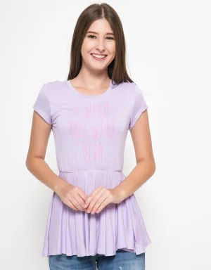 Ninety Degrees Bear Peplum Tee