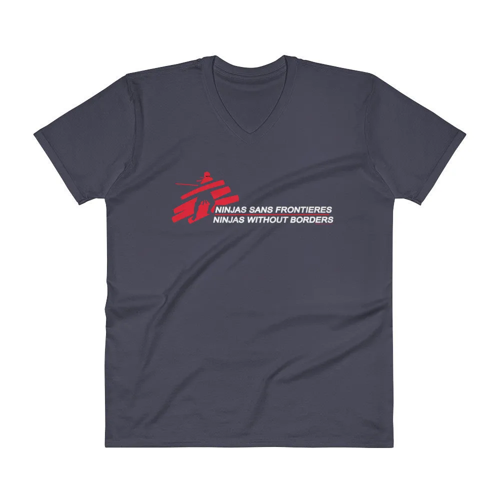 Ninjas without Borders V-Neck T-Shirt