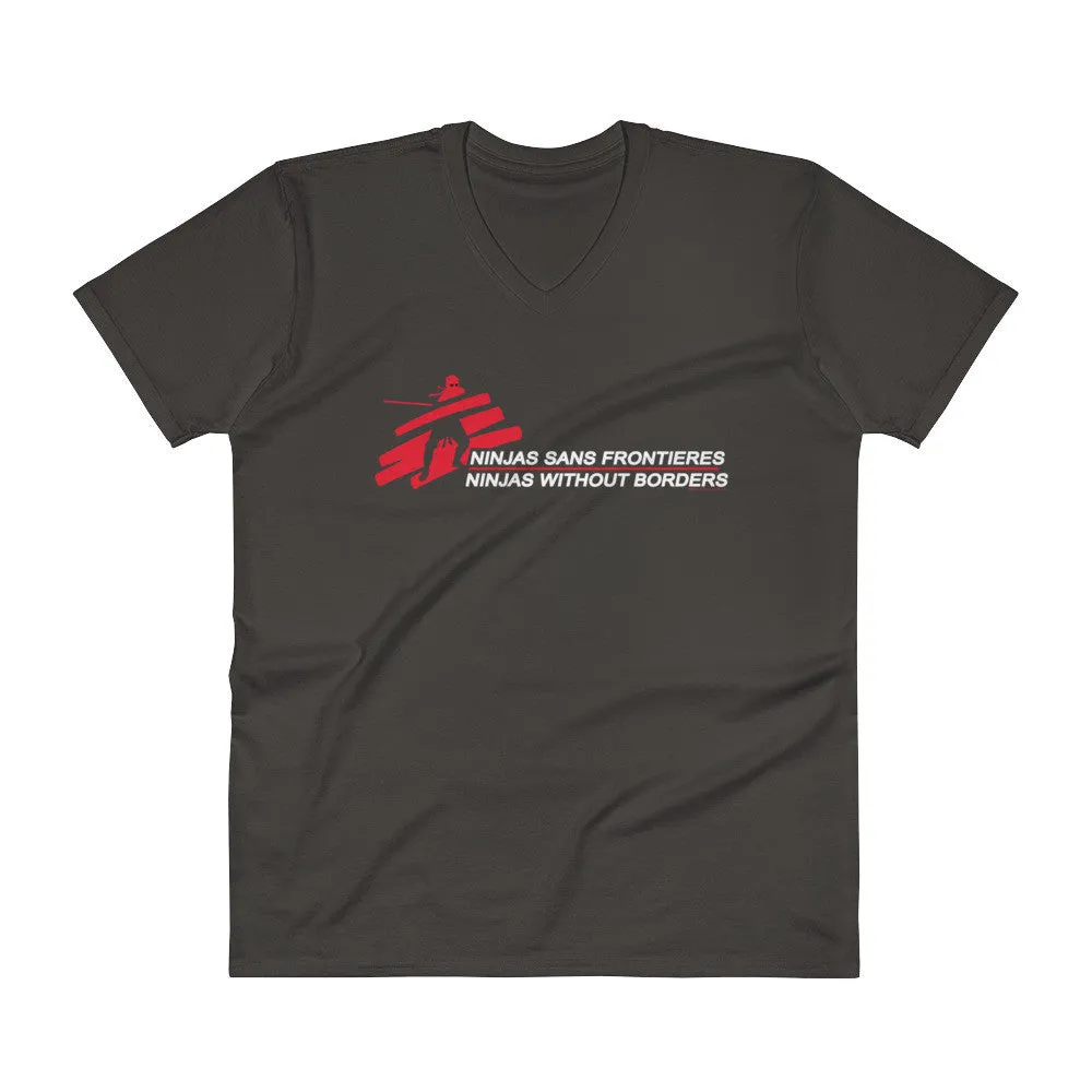Ninjas without Borders V-Neck T-Shirt