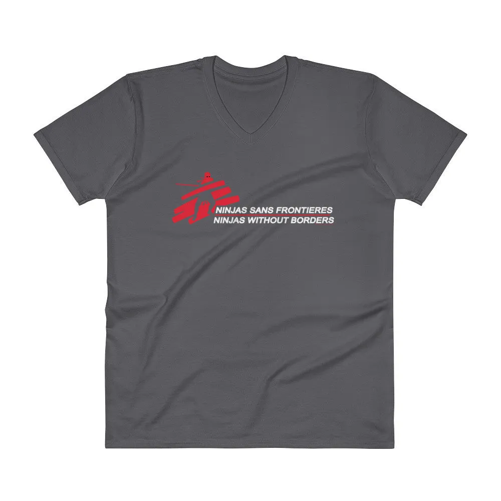 Ninjas without Borders V-Neck T-Shirt