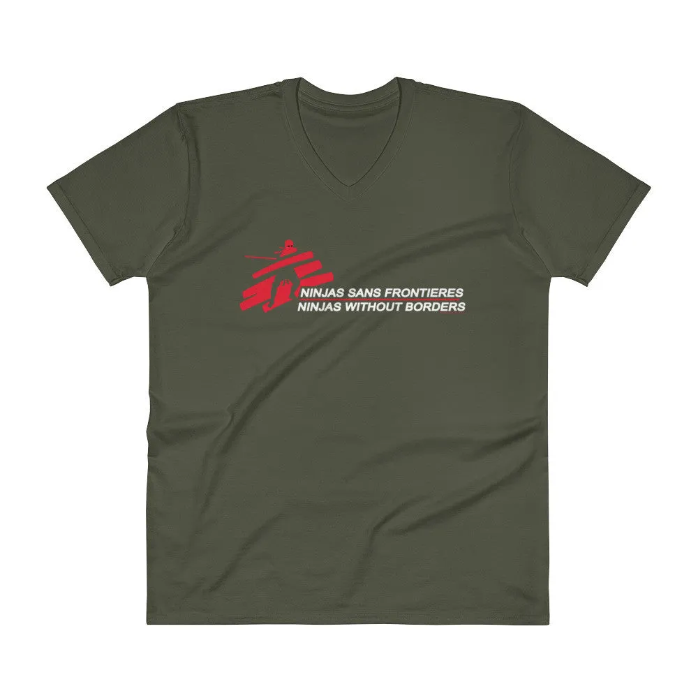 Ninjas without Borders V-Neck T-Shirt