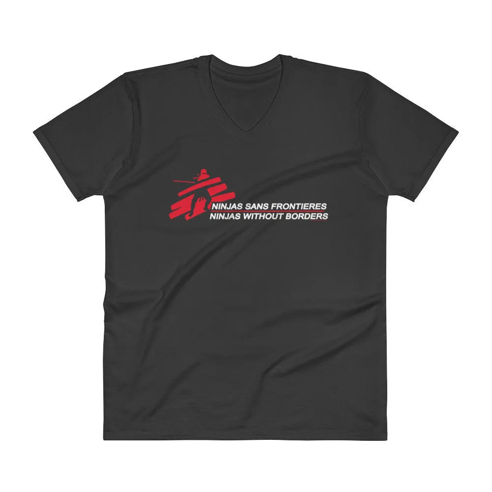 Ninjas without Borders V-Neck T-Shirt