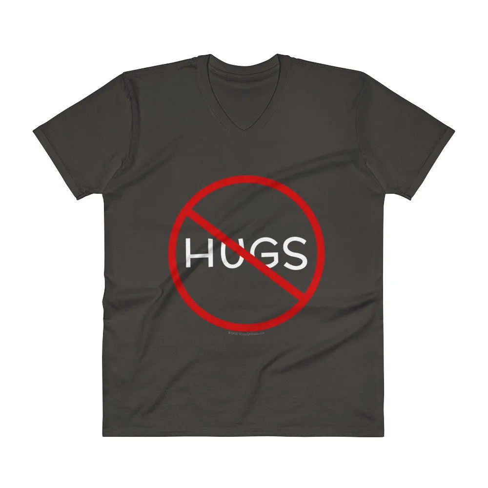 No Hugs Don't Touch Me Introvert Personal Space PSA V-Neck T-Shirt