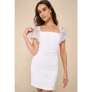 NWOT Lulu’s Sparkly Charisma Sequin Off-the-Shoulder Mini Dress Extra Large