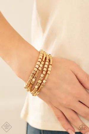 Paparazzi Metro Materials Bracelet Gold