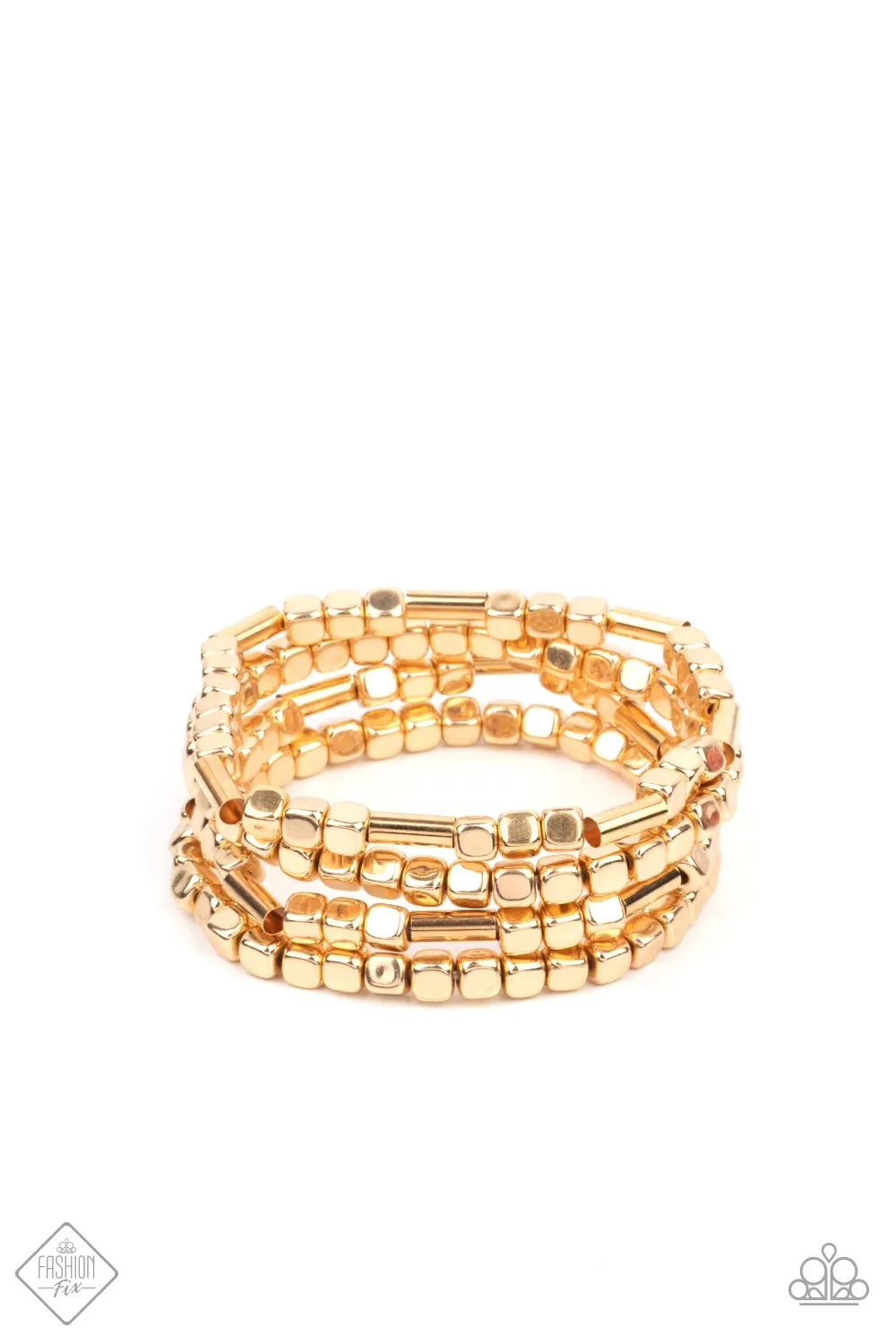 Paparazzi Metro Materials Bracelet Gold