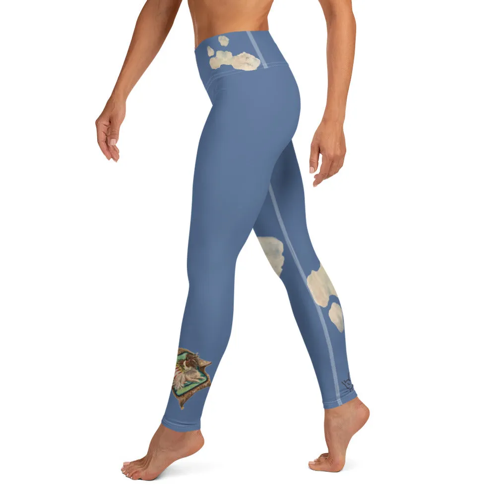 Papillon Blue Yoga Leggings