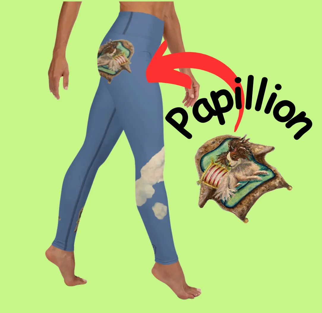 Papillon Blue Yoga Leggings