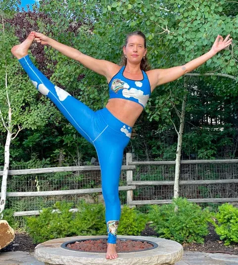 Papillon Blue Yoga Leggings