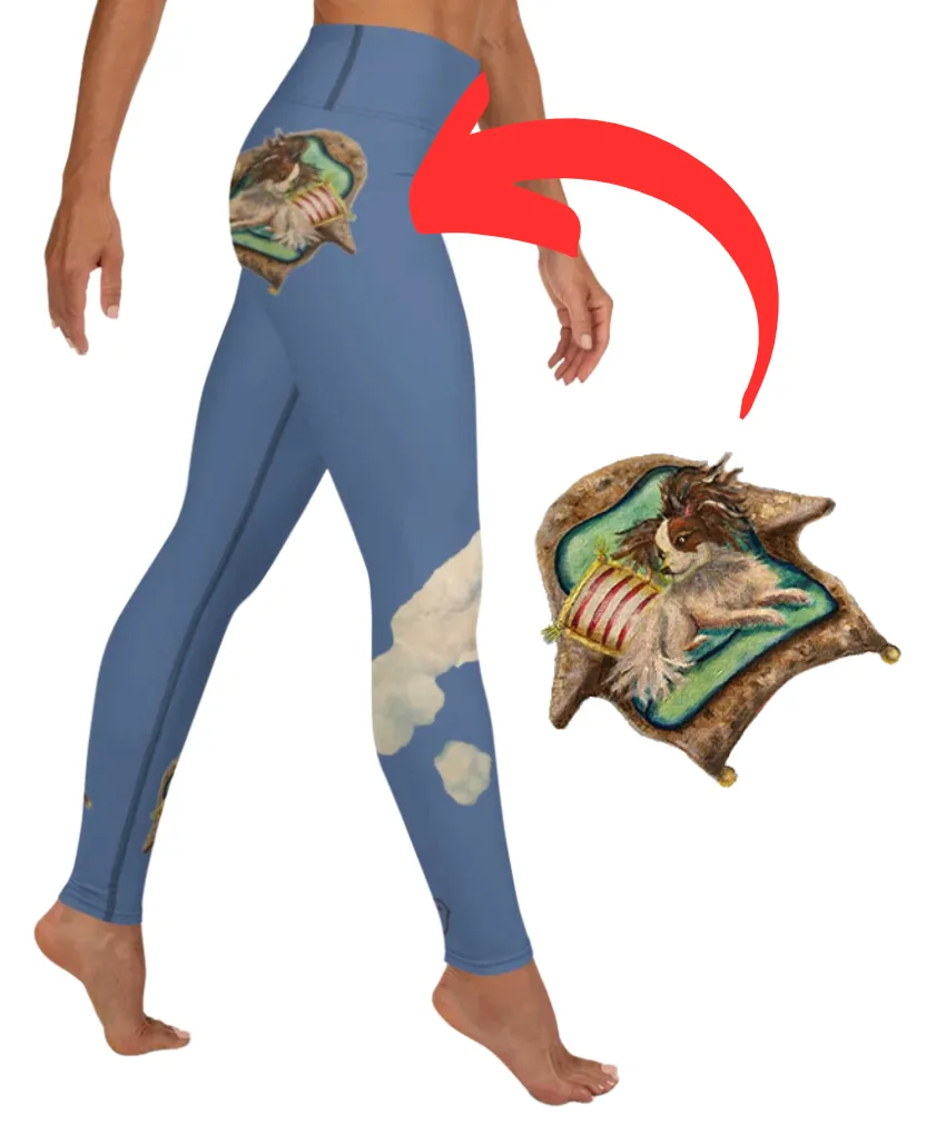 Papillon Blue Yoga Leggings