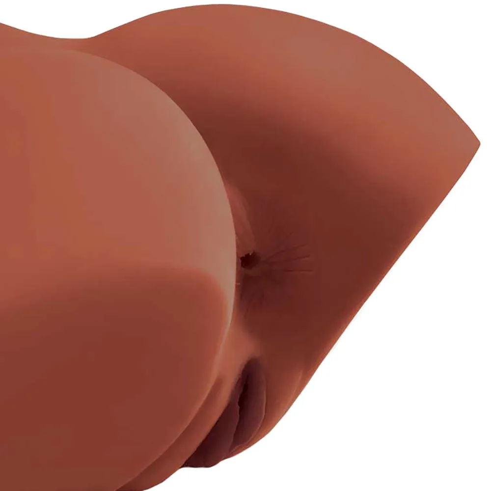 PDX Plus Perfect 10 Torso Dual Entry Masturbator Brown