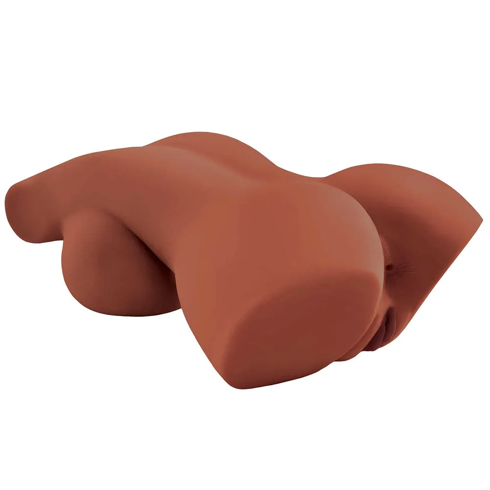PDX Plus Perfect 10 Torso Dual Entry Masturbator Brown