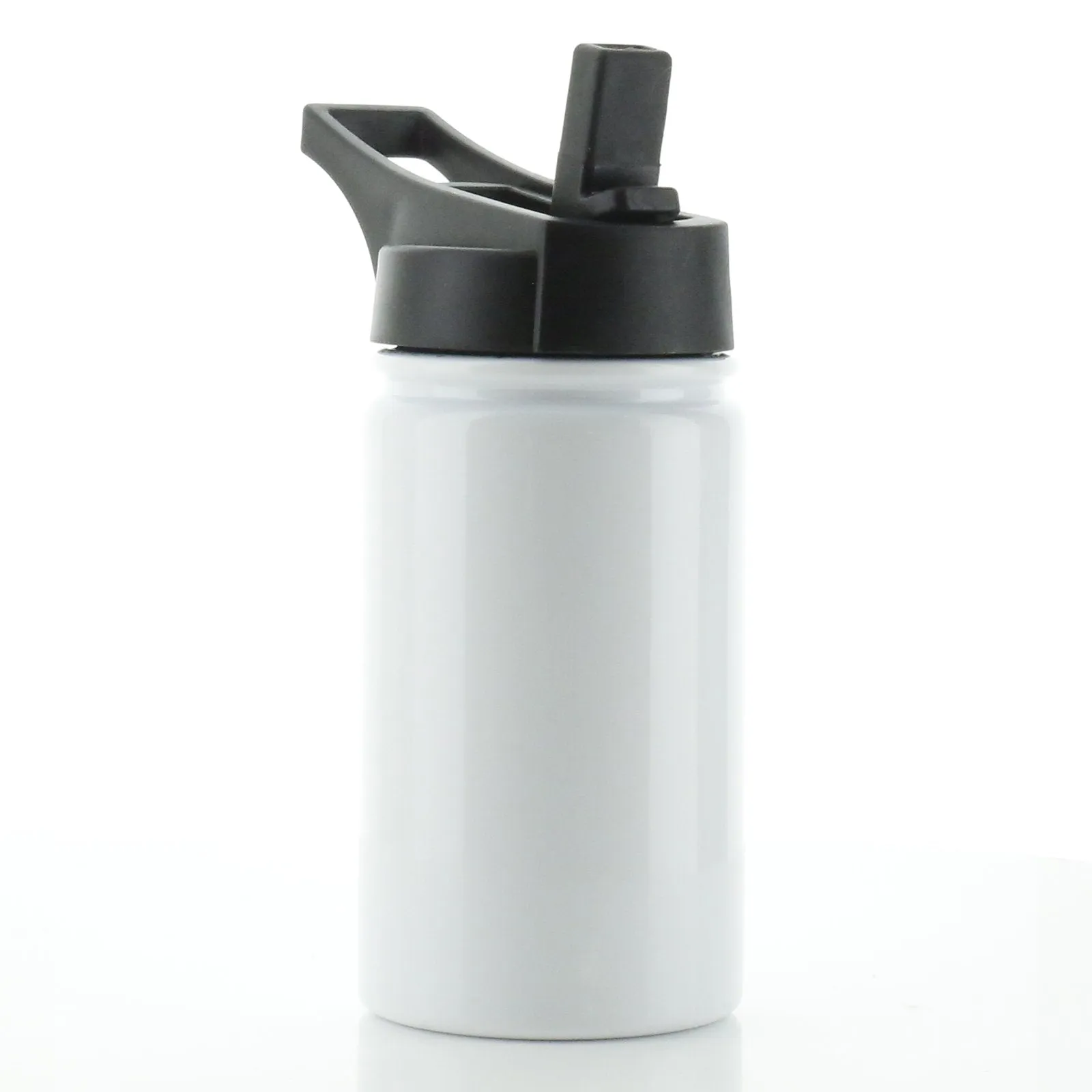 Personalised Green Triceratops and Name White Sports Flask