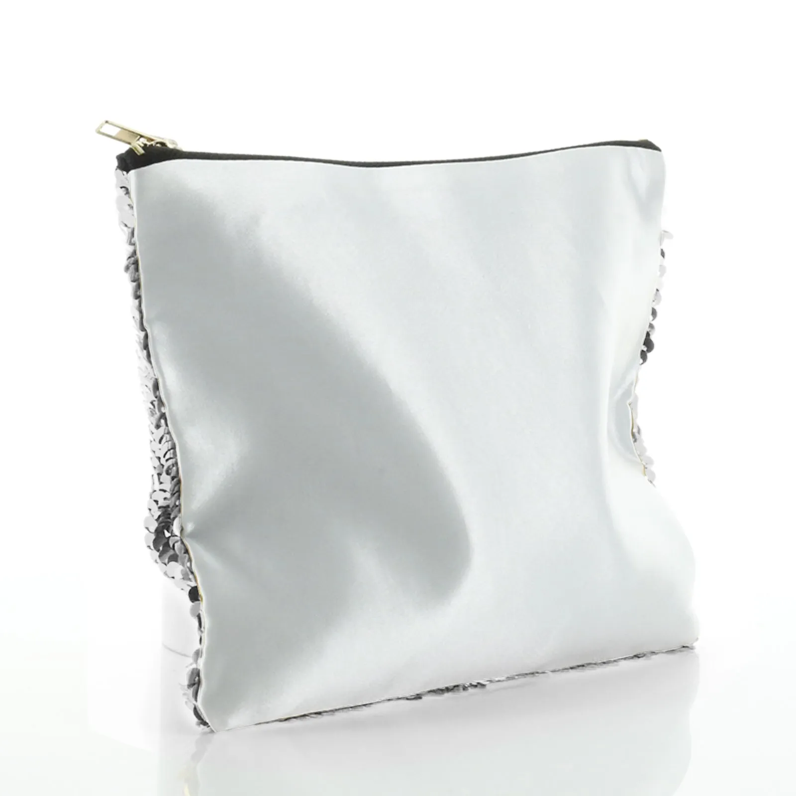 Personalised Sequin Zip Bag with Alpacas Multicolour Baubles and Cute Text