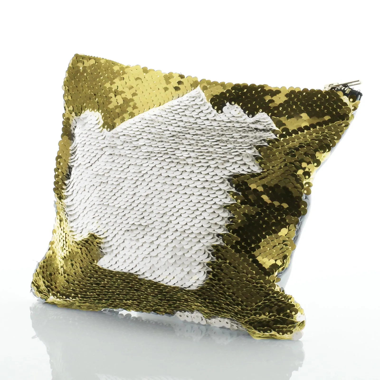 Personalised Sequin Zip Bag with Alpacas Multicolour Baubles and Cute Text