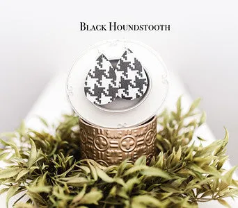 Plaid Leather Teardrop Earrings - 8 Colors!