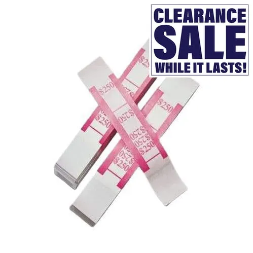 PM Company Self-Adhesive Money Band $50, $100, $250, $500, $1000, $5000 and Blank (1,000 Count)