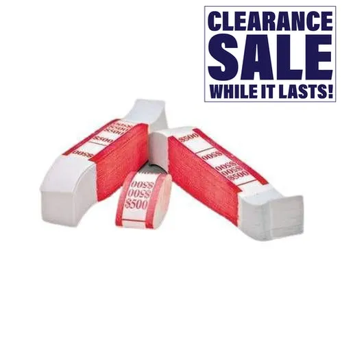PM Company Self-Adhesive Money Band $50, $100, $250, $500, $1000, $5000 and Blank (1,000 Count)