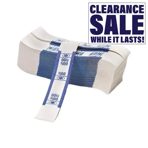 PM Company Self-Adhesive Money Band $50, $100, $250, $500, $1000, $5000 and Blank (1,000 Count)