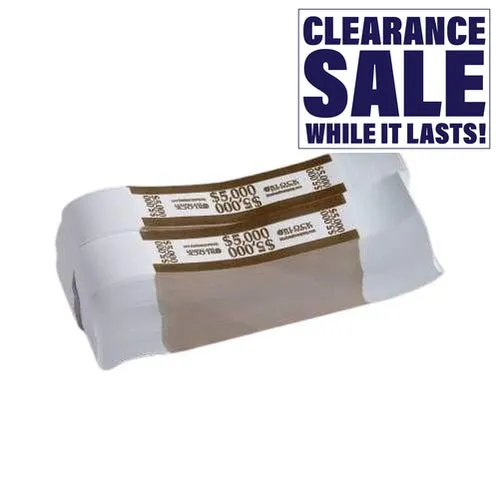 PM Company Self-Adhesive Money Band $50, $100, $250, $500, $1000, $5000 and Blank (1,000 Count)