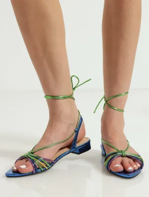 Pointy Strappy Lace Up Sandal