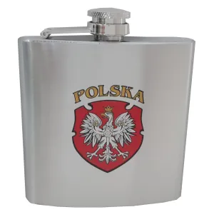 Polska Eagle Shield Stainless Steel Flask 6oz