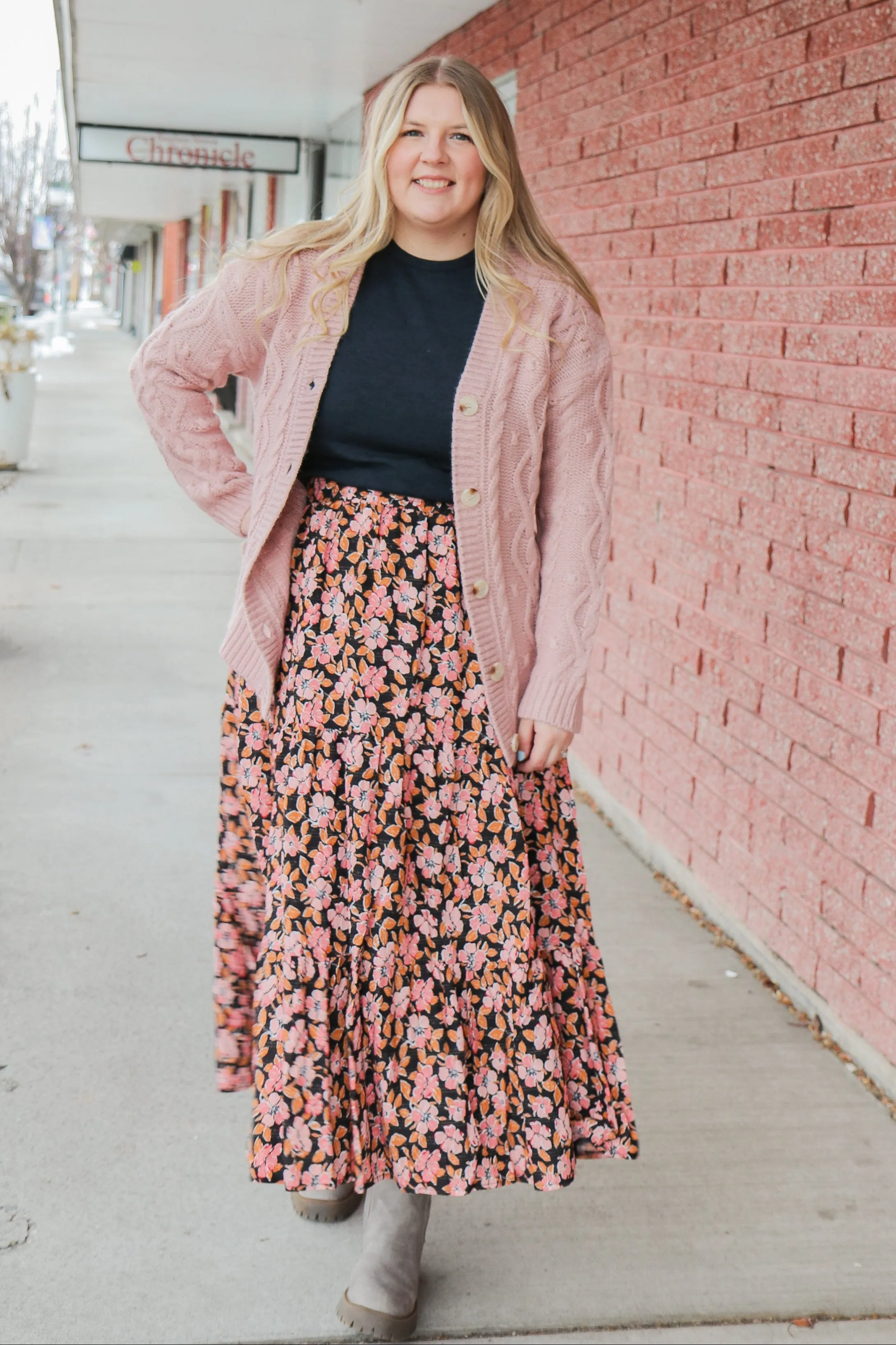 Puff Sleeve Stretchy Knit Top