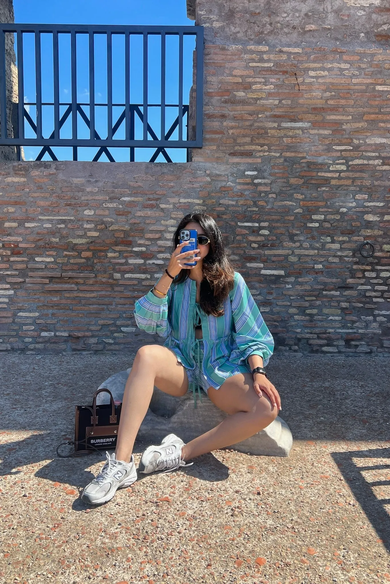 Punanya Virmani in Minty Stripes Coord Set