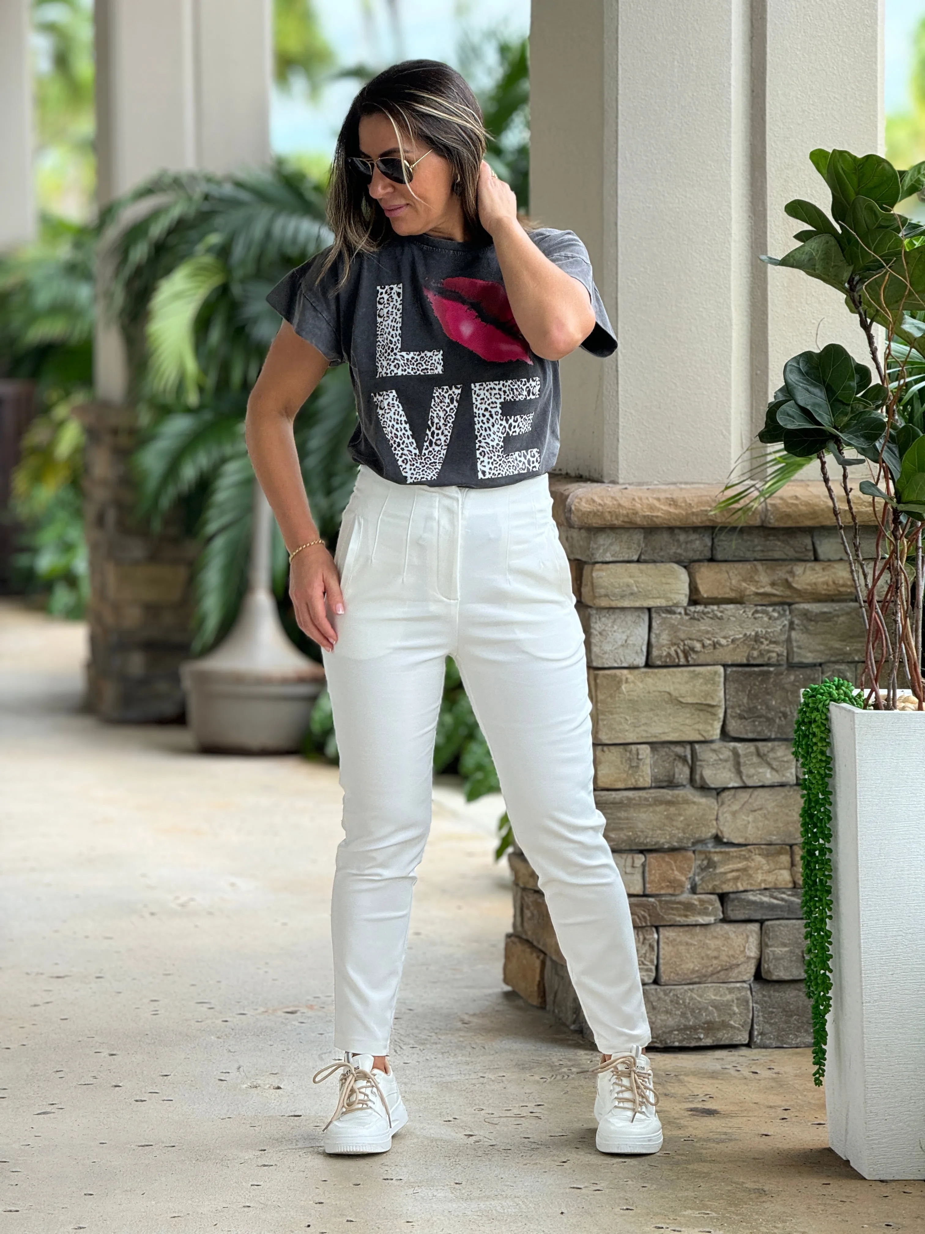 "Pily" High Waisted Stretchy Skinny Trouser